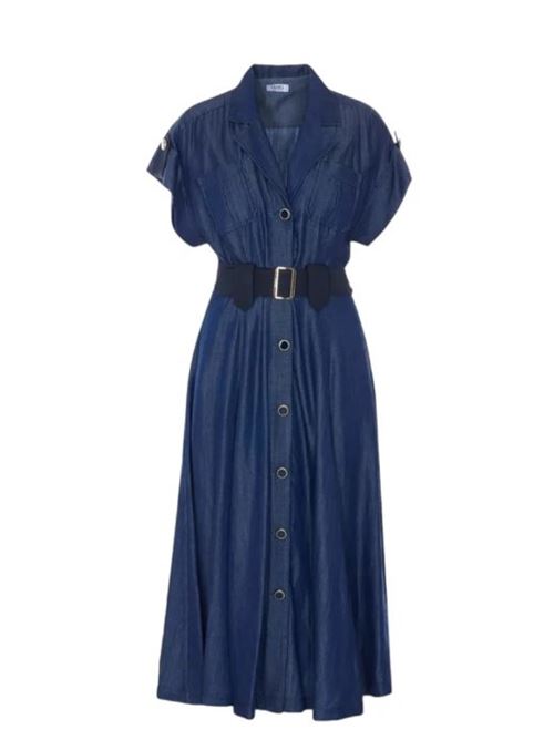Abidi midi chemisier effetto denim Liu Jo | UA6315D0335.77000